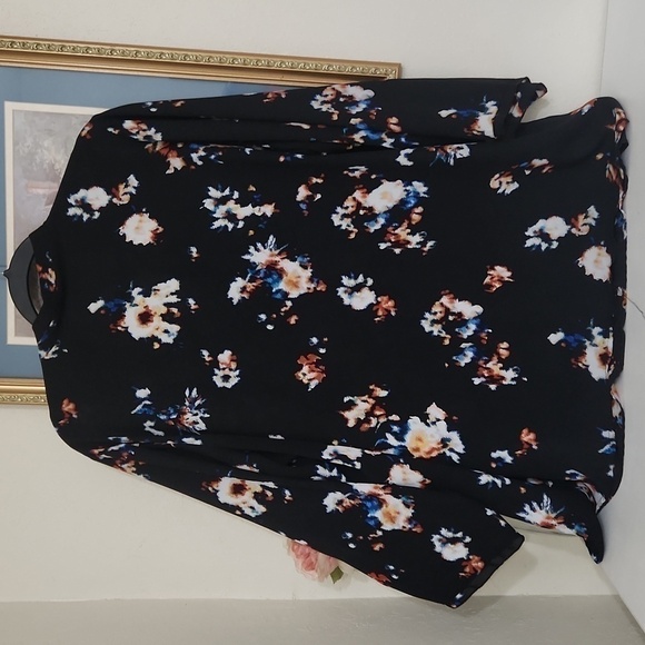 Beautiful Abstract Print Career Top 2xl Formal Party Work Artsy - Picture 10 of 11